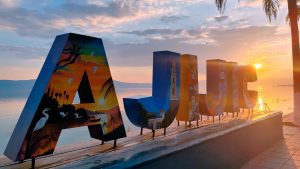 Ajijic Malecon Sunset and Sign
